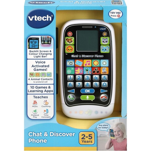 VTech Chat & Discover Phone Educational Toy 2-5 Years Multicolour