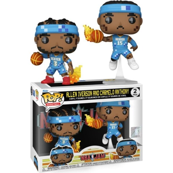 Funko NBA Basketball Jam Allen Iverson and Carmelo Anthony 8-Bit 2 Pack Funko POP! Vinyl Returns accepted (max. 30 days) / N/A
