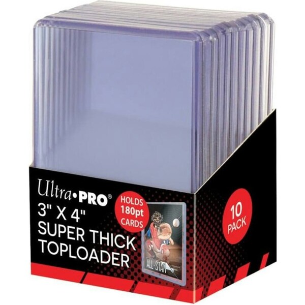 Ultra Pro 3 inch x 4 inch Super Thick Clear 180PT Toploader 25 Pack