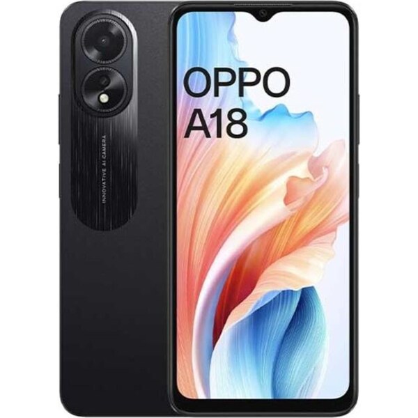 OPPO A18 (6.56-inch, 4GB RAM+128GB Storage) - Glowing Black