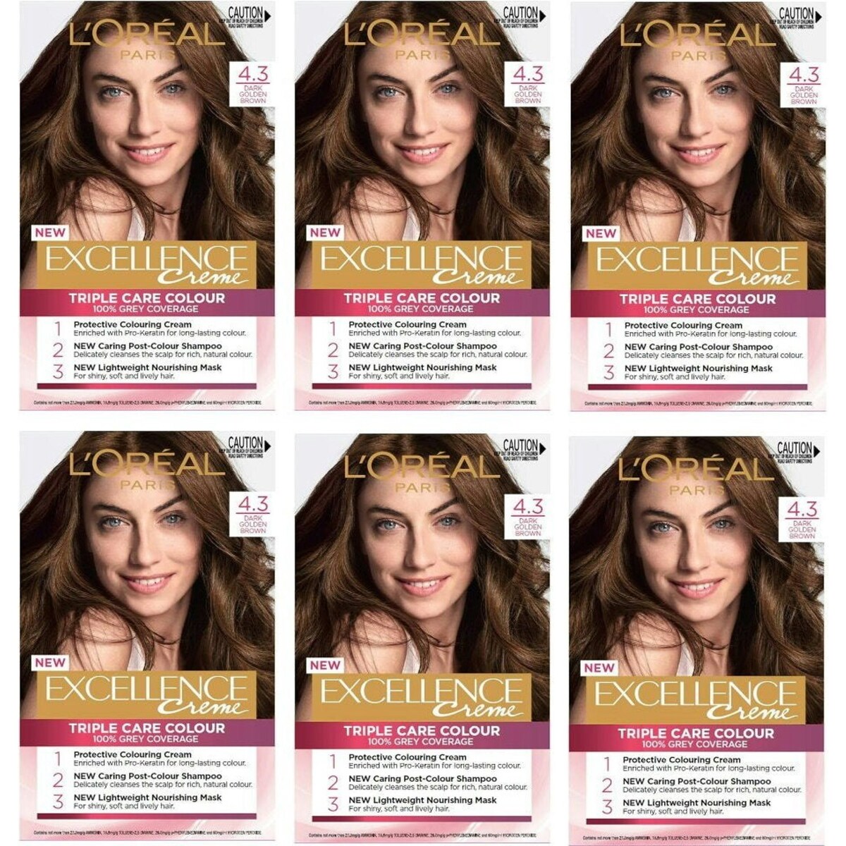 Loreal Creme Hair Color Chart L'Oreal Loreal Excellence Creme 6R