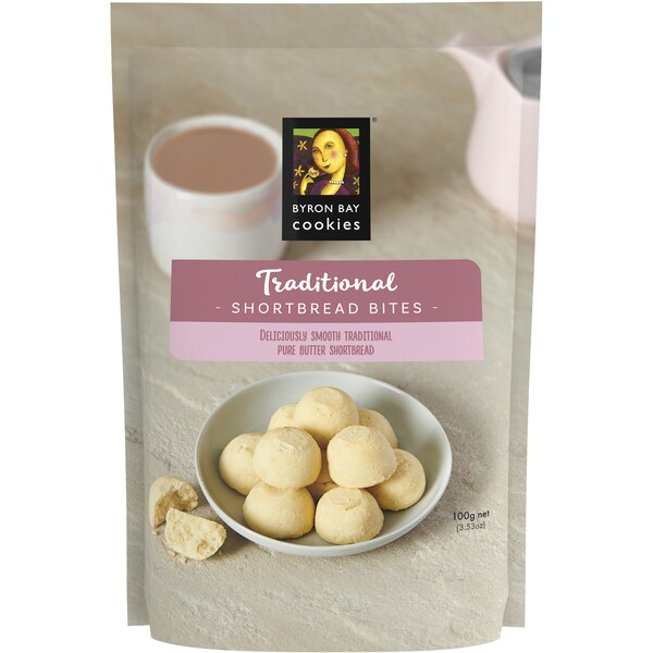 Byron Bay Cookies Traditional Shortbread Bites 100g