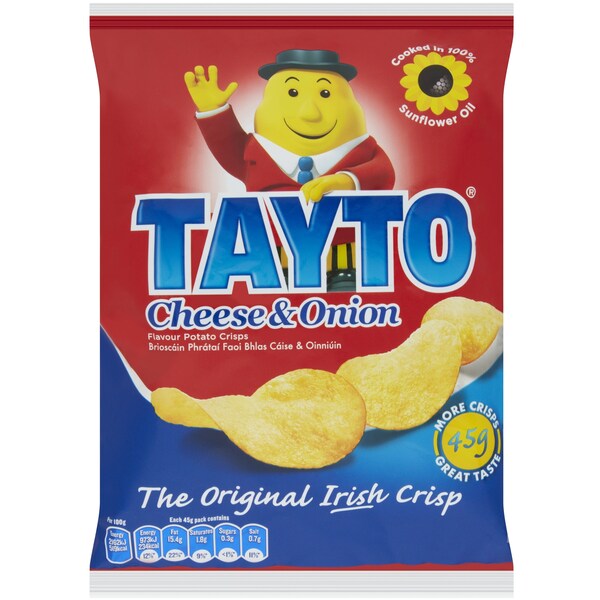 Tayto Cheese & Onion Crisps 45g
