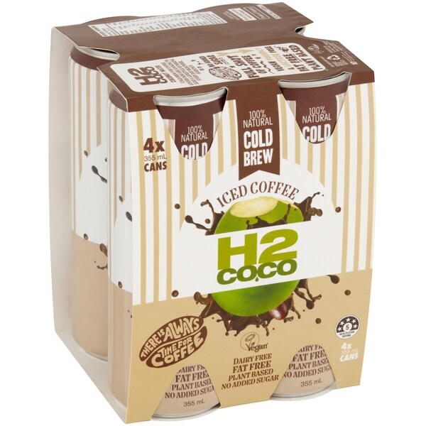 H2Coco Iced Coffee 355mL x 4 pack