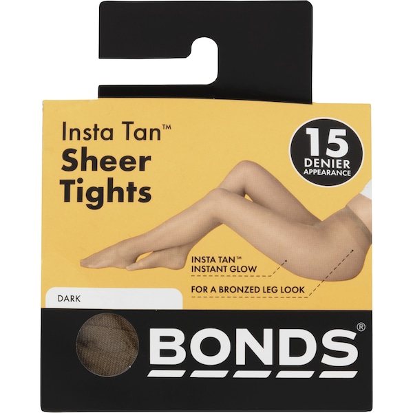 Bonds Insta Tan Sheer Tights Dark Small/Medium each