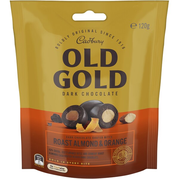 Cadbury Old Gold Dark Chocolate Almond & Orange Bites 120g
