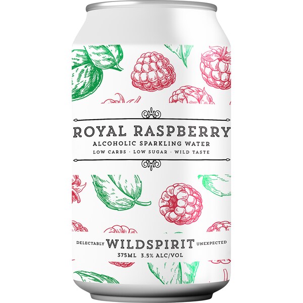 Wildspirit Royal Raspberry Alcoholic Sparkling Water Can 375ml