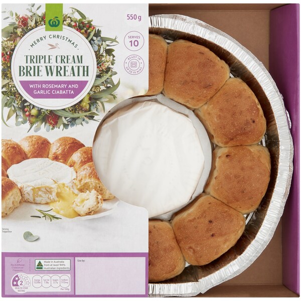 Woolworths Triple Cream Brie Wreath 550g