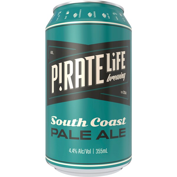 Pirate Life Brewing South Coast Pale Ale Can 355ml