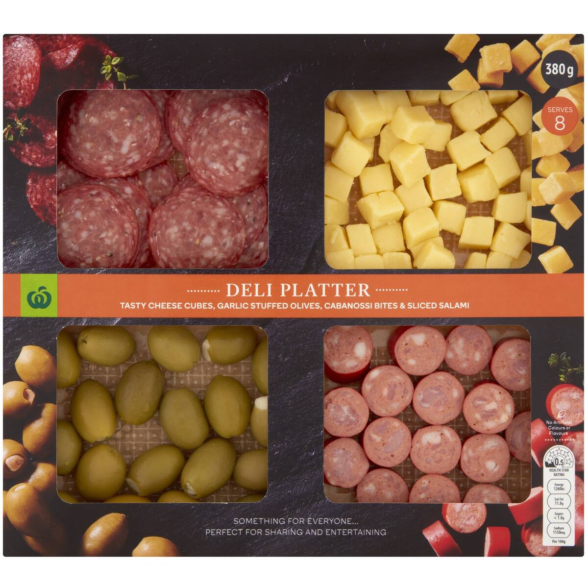 Woolworths Antipasto and Cheese Platter 380g bunch