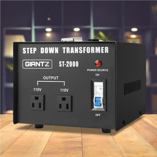 Giantz 2000W Step Down Transformer Stepdown Transformer 240V-110V Voltage Converter