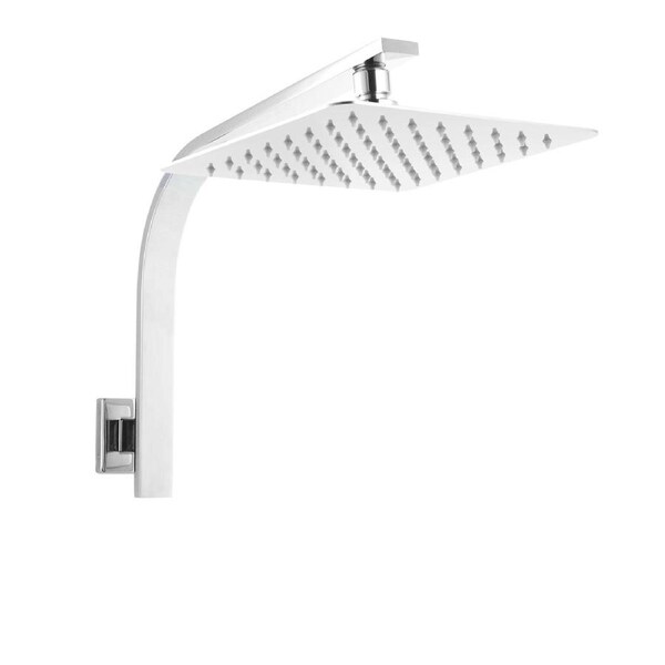 ACA 200mm 8" Bathroom Rainfall Shower Head with Gooseneck Shower Arm 304 Stainless Steel