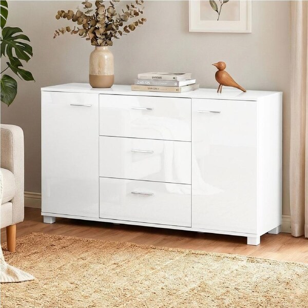 138x74cm Artiss Buffet Sideboard High Gloss - White