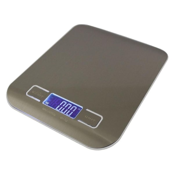 TODO Stainless Steel Electronic Kitchen Scale Backlit Lcd 5000G (11Lb) Capacity