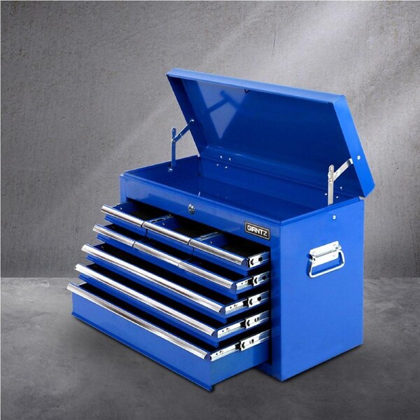 Giantz Tool Chest 9 Drawers Tool Box Cabinet Storage Organizer Blue