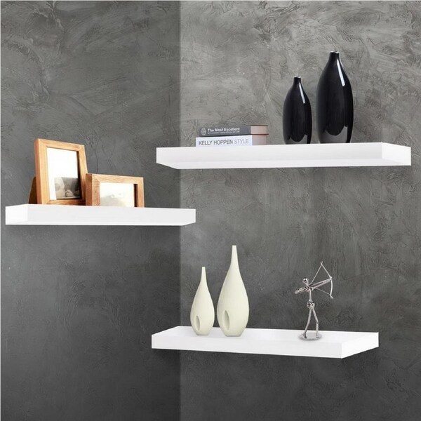 3pc Set Artiss Floating Wall Shelf White