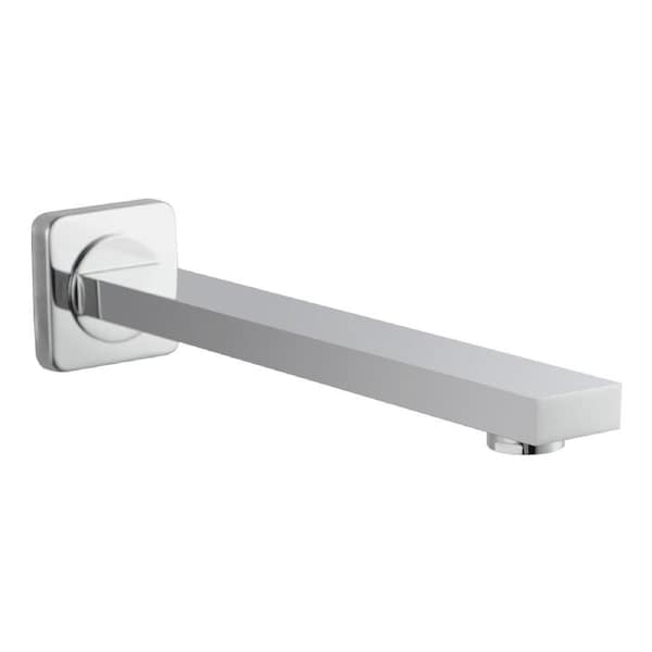 ACA Square Solid Brass Bath Spout in Chrome 200mm
