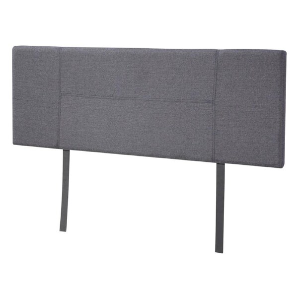 Linen Fabric Queen Bed Headboard Bedhead - Grey