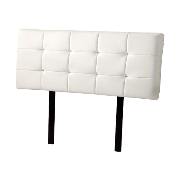 PU Leather Double Bed Deluxe Headboard Bedhead - White