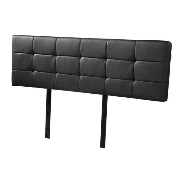 PU Leather King Bed Deluxe Headboard Bedhead - Black