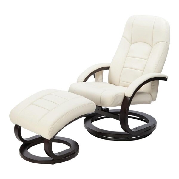PU Leather Deluxe Massage Chair Recliner Ottoman Lounge Remote