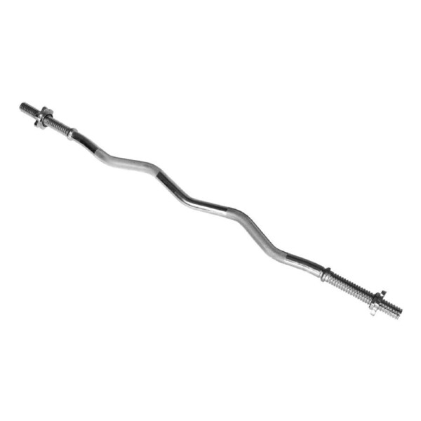 Heavy Duty EZ Curl Barbell – Weightlifting Bar with Spinlock Collars for Gym Training