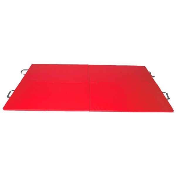 Folding Red Exercise Mat – Gymnastics, Martial Arts, Yoga, Karate & Judo Training
