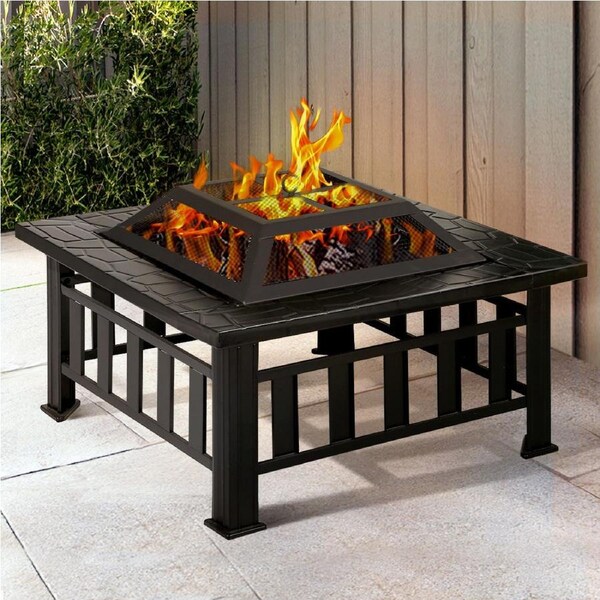 3-In-1 Grillz Fire Pit BBQ Grill Table