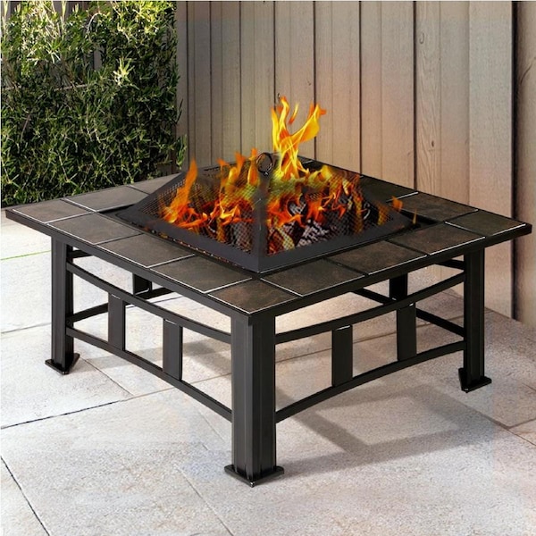 4-In-1 Grillz Fire Pit BBQ Grill Table