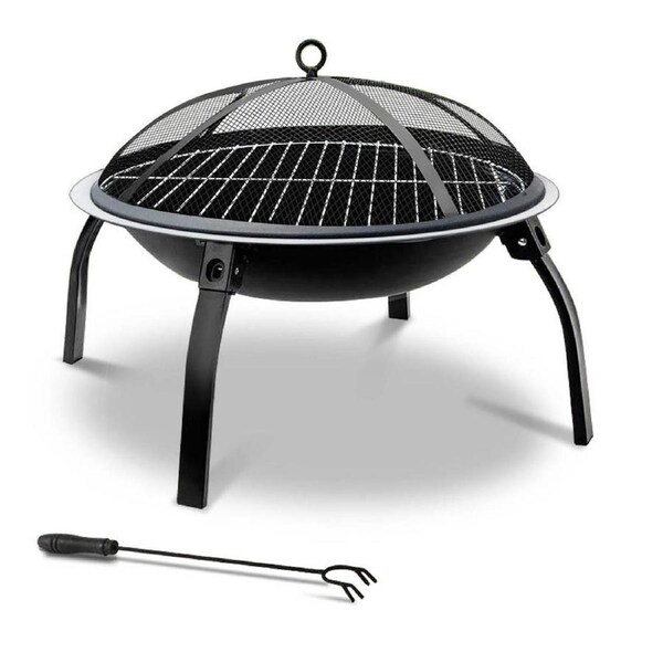 Grillz 22inch BBQ Portable Fire Pit Outdoor