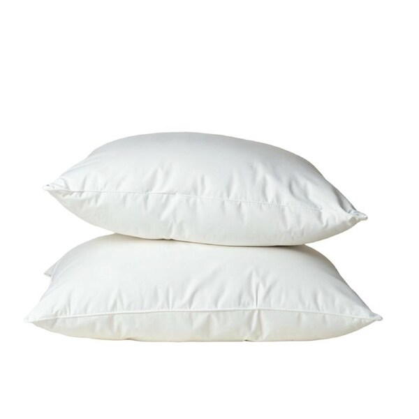 Royal Comfort Duck Down Feather Pillows 1000GSM 100% Cotton Cover - Twin Pack