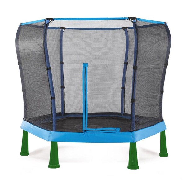 Plum Play AU 7ft Junior Jumper Trampoline Springsafe Enclosure Ages 3-7y - Blue
