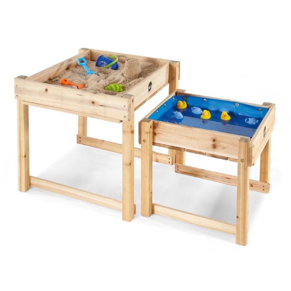 Plum Play AU Sandy Bay Wooden Sand & Water Tables Outdoor Playset for Kids
