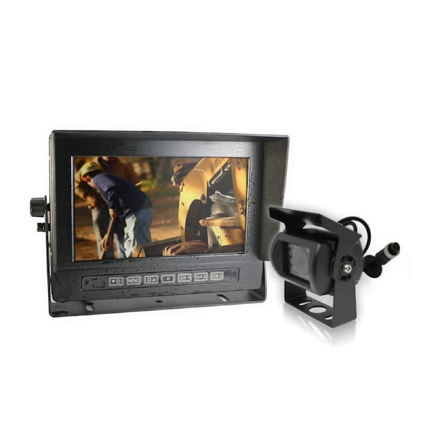 Elinz Waterproof 7" Monitor HD 12V/24V Reversing CCD Camera Vehicle Truck Caravan Boat