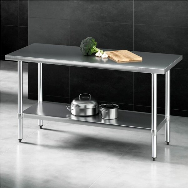 Cefito 1524x610mm Stainless Steel Kitchen Bench 304