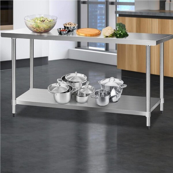 Cefito 1829x610mm Stainless Steel Kitchen Bench 430