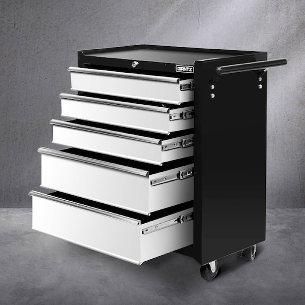 Giantz Tool Chest Trolley 5 Drawers Storage Toolbox Grey