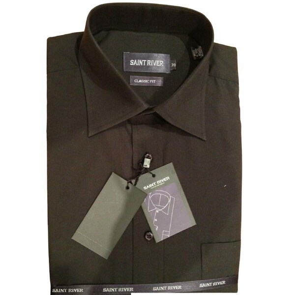 Mens BUSINESS SHIRT Plus Size King Big Large Formal S M L XL XXL 3XL 4XL 5XL Black / 44 (X-Large)