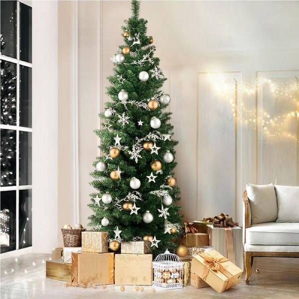 1.8m Christmas Tree Jingle Jollys Xmas Tree Decorations Green 300 Tips