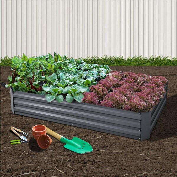 180x90cm Green Fingers Garden Bed Planter Box Raised Container Galvanised Steel