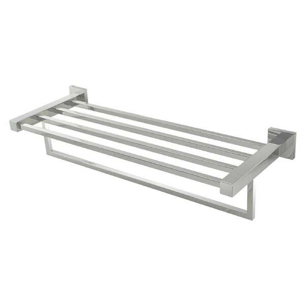 ACA Bathroom Square Towel Shelf Towel Rack Rail Holder Chrome 600mm