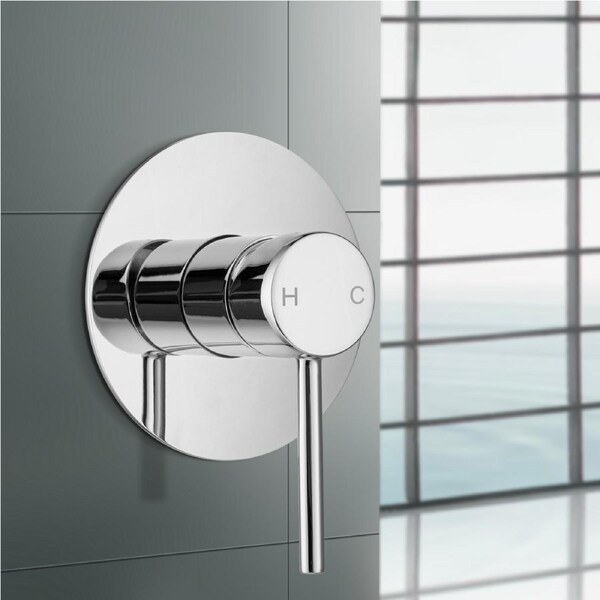 ACA Bathroom Wall Mount Round Lollipop Shower Mixer Tap Bath Water Spout Faucet