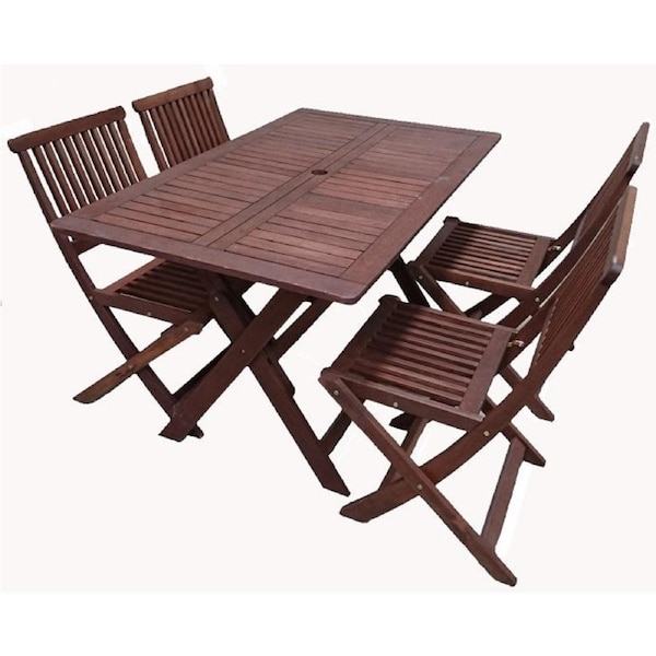 Island Rectangular Folding 5pc Setting