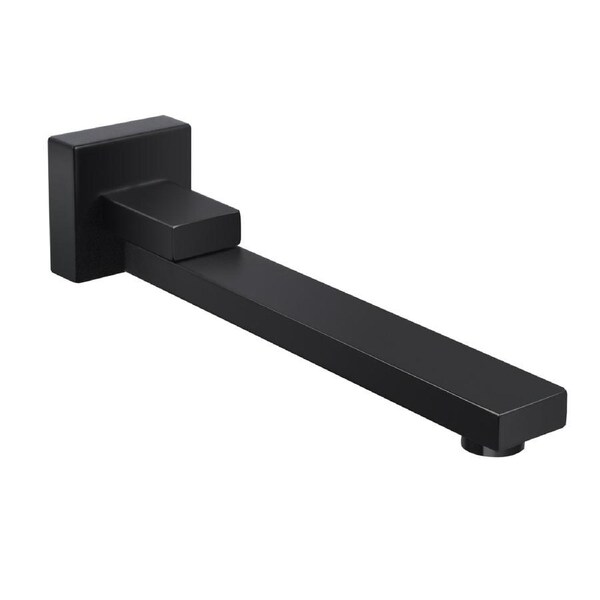 ACA Square 180 Degree Swivel Bath/Basin Wall Water Spout Matt Black