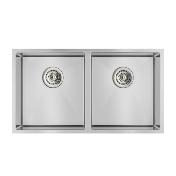 ACA Handmade Kitchen Double Bowls Stainless Steel Luandry Sink 820x457mm