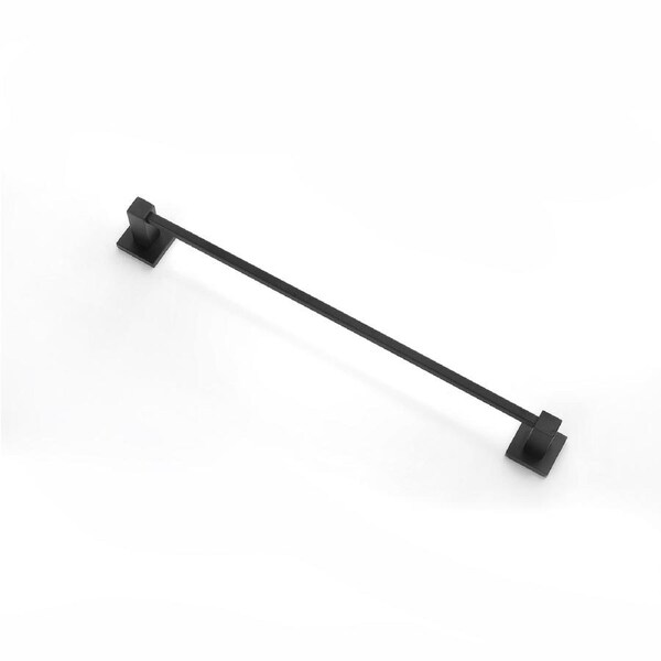 ACA Bathroom Square Single Towel Rack Towel Rail Black 600mm