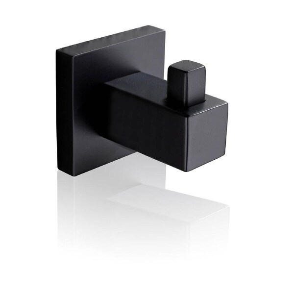 ACA Square Robe Hook Clothes Hanger Holder Black