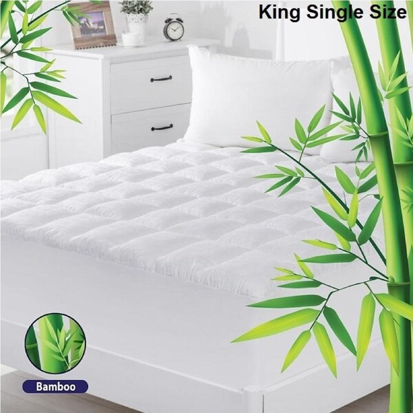 King Single Bamboo & Microfibre Mattress Topper Pad