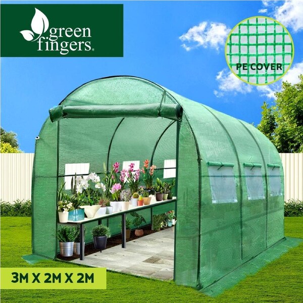 3x2x2M Green Fingers Greenhouse Tunnel Shed Walk In Plant Garden