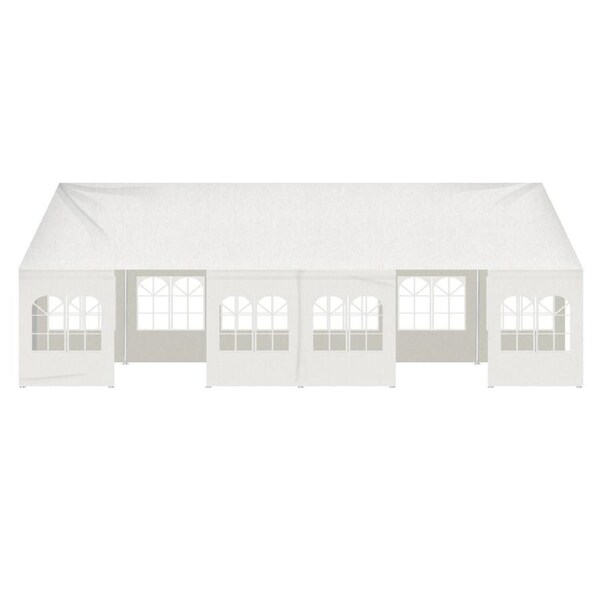 Huge 12m x 6m Outdoor Event Gazebo Party Tent Marquee Wedding Canopy Shade White